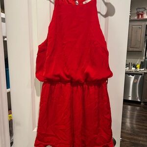 She + Sky Vibrant Red Kids Dress